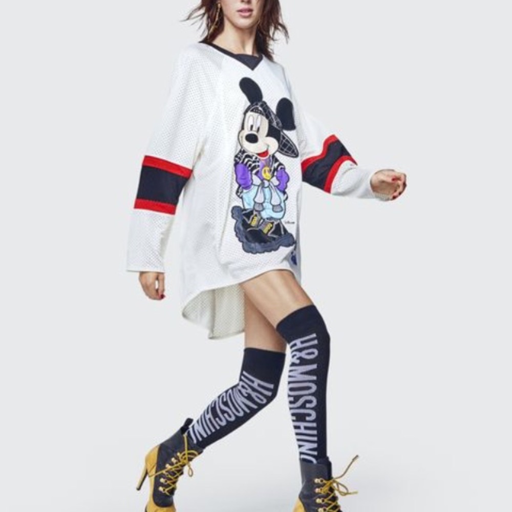 H&M x Moschino Mickey Mouse Baseball Shirt NWT